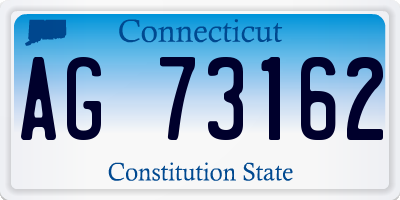 CT license plate AG73162
