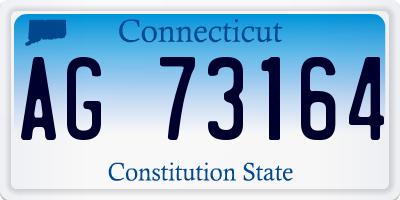 CT license plate AG73164