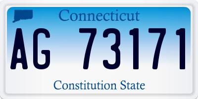 CT license plate AG73171