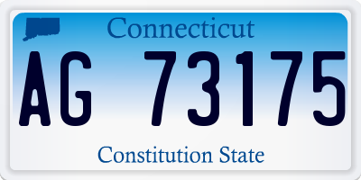 CT license plate AG73175