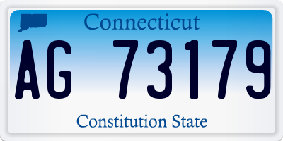 CT license plate AG73179
