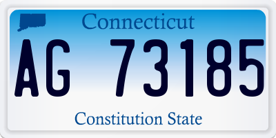 CT license plate AG73185