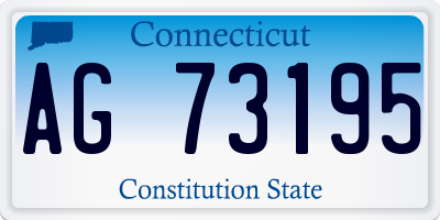 CT license plate AG73195