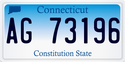 CT license plate AG73196