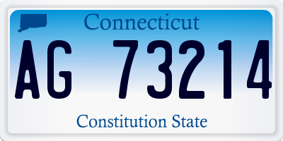 CT license plate AG73214