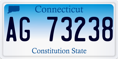 CT license plate AG73238