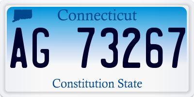 CT license plate AG73267
