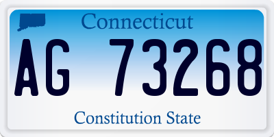 CT license plate AG73268