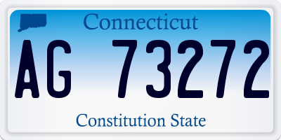 CT license plate AG73272