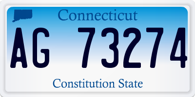 CT license plate AG73274