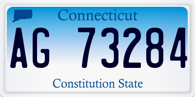CT license plate AG73284