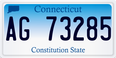 CT license plate AG73285