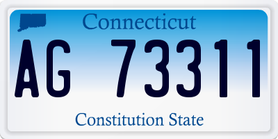 CT license plate AG73311