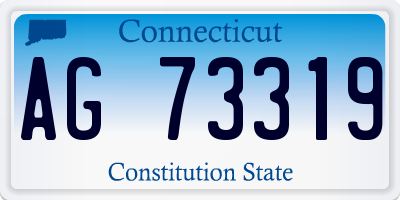 CT license plate AG73319