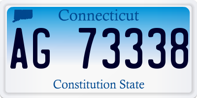 CT license plate AG73338