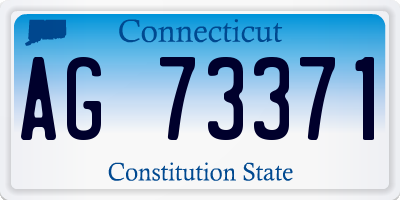 CT license plate AG73371
