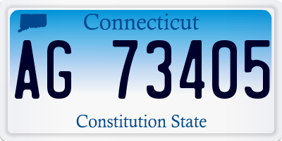 CT license plate AG73405