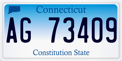 CT license plate AG73409