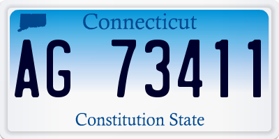 CT license plate AG73411