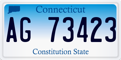 CT license plate AG73423