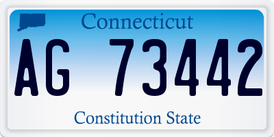 CT license plate AG73442