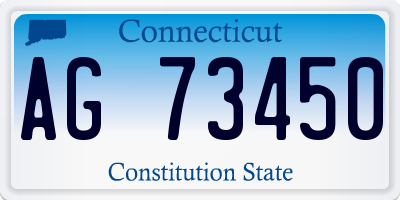 CT license plate AG73450