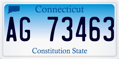 CT license plate AG73463
