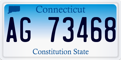 CT license plate AG73468