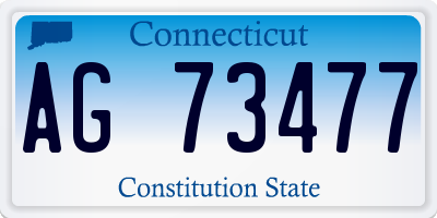 CT license plate AG73477