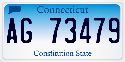 CT license plate AG73479