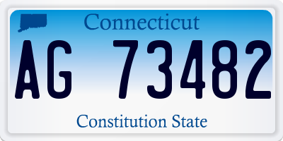CT license plate AG73482