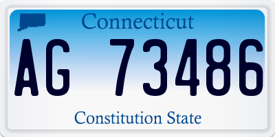 CT license plate AG73486
