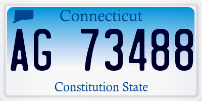 CT license plate AG73488