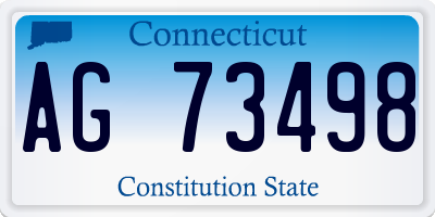 CT license plate AG73498