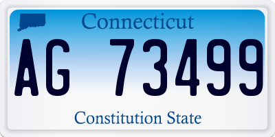 CT license plate AG73499