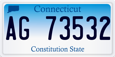 CT license plate AG73532