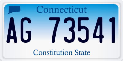 CT license plate AG73541
