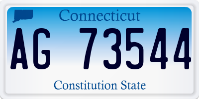 CT license plate AG73544