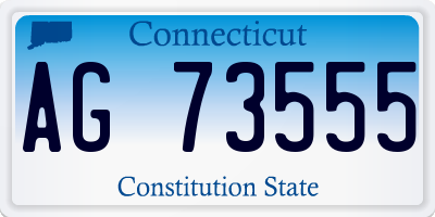 CT license plate AG73555