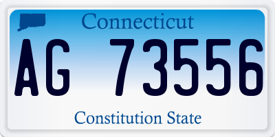 CT license plate AG73556