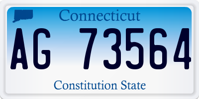 CT license plate AG73564