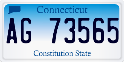 CT license plate AG73565