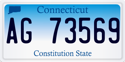 CT license plate AG73569