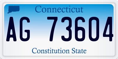 CT license plate AG73604