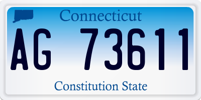 CT license plate AG73611