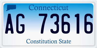 CT license plate AG73616