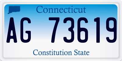 CT license plate AG73619