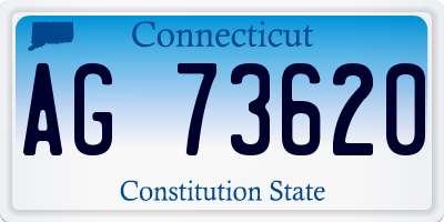 CT license plate AG73620