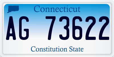 CT license plate AG73622
