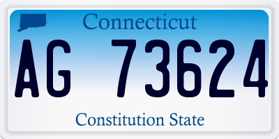 CT license plate AG73624